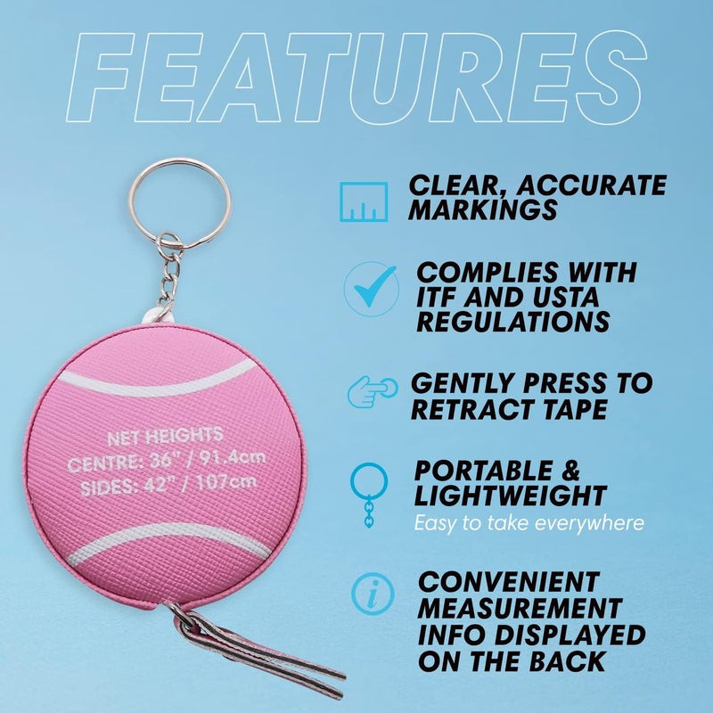 Scoring Right Net Checker Tennis Net Height Measuring Tape and Keyring - Image 5